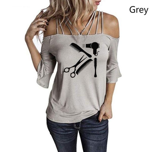 women's t-shirt funny women tumblr fashion with flared sleeves and shoulder strap tee art hair salon shirt hairstyle barber, White
women's t-shirt funny women tumblr fashion with flared sleeves and shoulder strap tee art hair salon shirt hairstyle barber, White