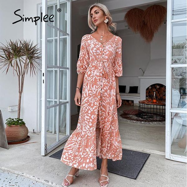 casual dresses simplee printed spring women maxi dress high-waist v-neck lace-up beach vestidos fashion loose buttoned a-line 2021, Black;gray
casual dresses simplee printed spring women maxi dress high-waist v-neck lace-up beach vestidos fashion loose buttoned a-line 2021, Black;gray