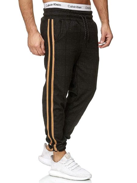 men's fashion spring and autumn outdoor sports casual pants houndstooth print color matching m-3xl, Black
men's fashion spring and autumn outdoor sports casual pants houndstooth print color matching m-3xl, Black