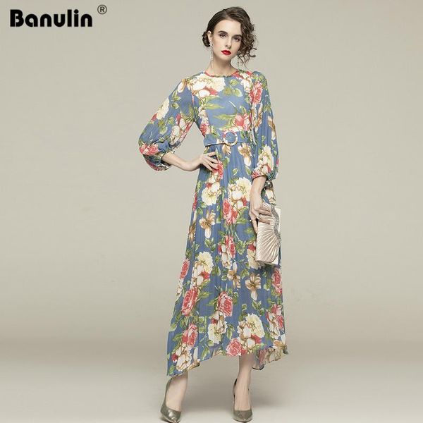 banulin 2021 pre-spring runway women's fashion party work vintage pleated dress elegant chic flower print chiffon long casual dresses, Black;gray
banulin 2021 pre-spring runway women's fashion party work vintage pleated dress elegant chic flower print chiffon long casual dresses, Black;gray
