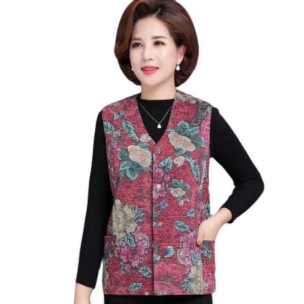 women's vests middle-aged elderly vest short spring autumn waistcoat coat casual large size printed sleeveless jacket female wear, Black;white
women's vests middle-aged elderly vest short spring autumn waistcoat coat casual large size printed sleeveless jacket female wear, Black;white