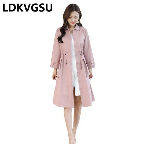 women's trench coats 2021 spring autumn korean fashion temperament women long windbreaker tie waist single breasted solid slim coat is8, Tan;black
women's trench coats 2021 spring autumn korean fashion temperament women long windbreaker tie waist single breasted solid slim coat is8, Tan;black