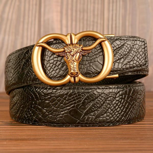 belts crocordile pattern men belt genuine leather luxury novelty cow head automatic buckle cowhide for man, Black;brown
belts crocordile pattern men belt genuine leather luxury novelty cow head automatic buckle cowhide for man, Black;brown