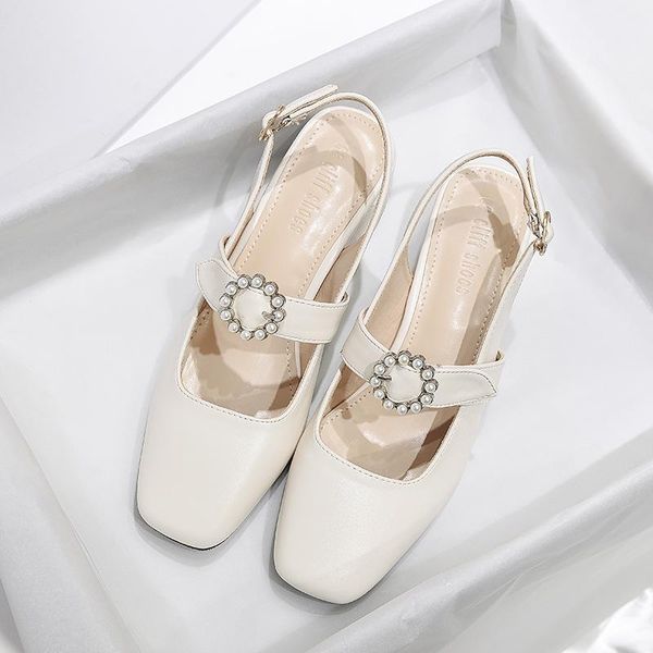 sandals 2021 summer fashion women's round toe buckle shoes pearl casual mature square heel high heels 34-40, Black
sandals 2021 summer fashion women's round toe buckle shoes pearl casual mature square heel high heels 34-40, Black