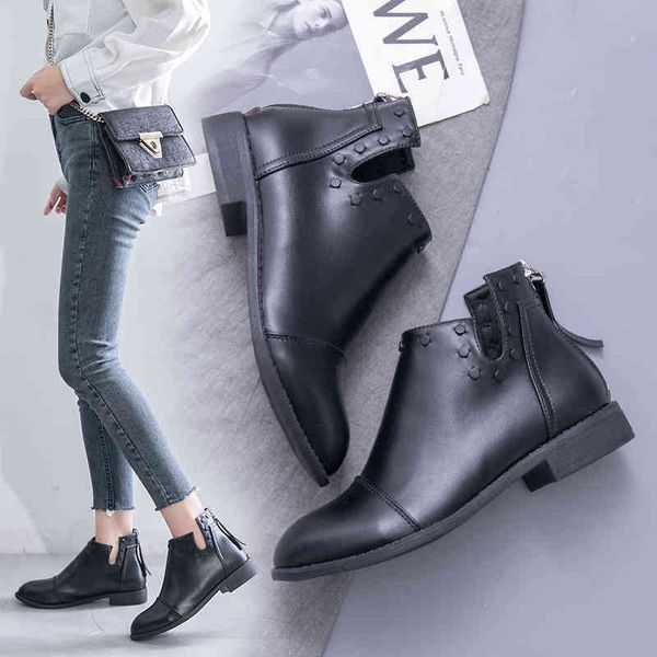 boots black martin boots with zipper, plus size, women's leather boots, casual, large autumn and winter, r4x8
boots black martin boots with zipper, plus size, women's leather boots, casual, large autumn and winter, r4x8