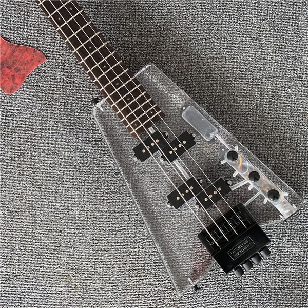 guitar high-quality customized version 4 string headless electric bass crystal glass transparent body led led luminescent colorful neck
guitar high-quality customized version 4 string headless electric bass crystal glass transparent body led led luminescent colorful neck