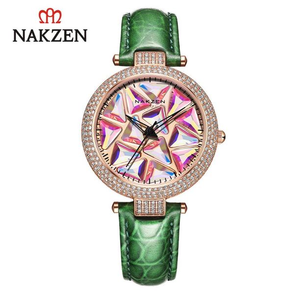 wristwatches japanese watch nakzen women automatic rotation 360 stainless steel rose case quartz crystal zirconia inlaid, Slivery;brown
wristwatches japanese watch nakzen women automatic rotation 360 stainless steel rose case quartz crystal zirconia inlaid, Slivery;brown