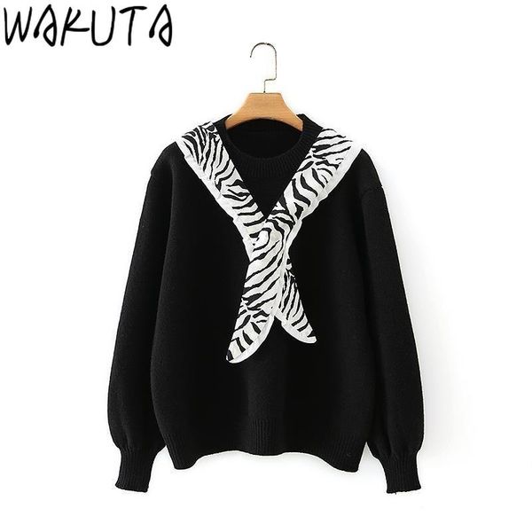 women's sweaters wakuta casual sweater women loose color block long sleeve chic o-neck oversized pullover 2021 autumn fashion knitted j, White;black
women's sweaters wakuta casual sweater women loose color block long sleeve chic o-neck oversized pullover 2021 autumn fashion knitted j, White;black