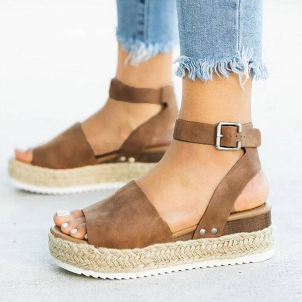 women's sandals shoes casual rubber sole studded wedge buckle ankle strap open toe sandales femmes chaussures femme ete 2021, Black
women's sandals shoes casual rubber sole studded wedge buckle ankle strap open toe sandales femmes chaussures femme ete 2021, Black
