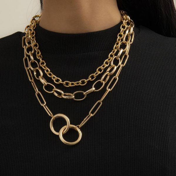 chains fashion retro circle geometric bohemian chunky chain men's necklace multilayer ladies aesthetic accessories, Silver
chains fashion retro circle geometric bohemian chunky chain men's necklace multilayer ladies aesthetic accessories, Silver