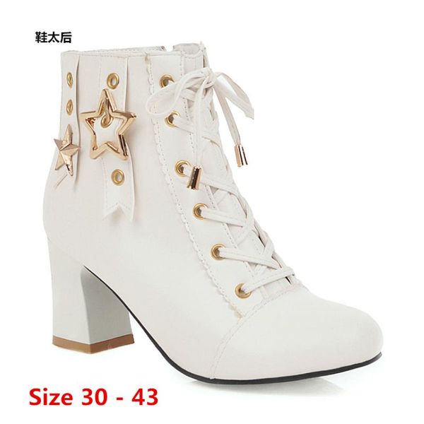 boots winter spring autumn high heel ankle women short woman shoes botas muje small big size 30 - 43, Black
boots winter spring autumn high heel ankle women short woman shoes botas muje small big size 30 - 43, Black