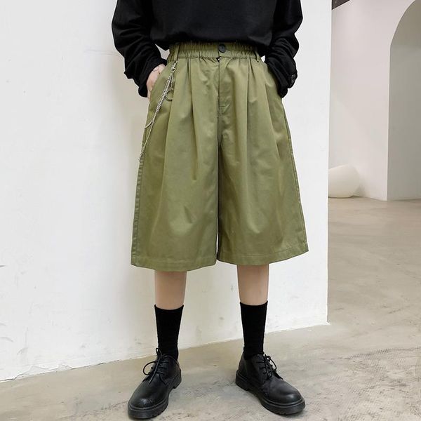 men's pants male summer streetwear hip hop loose wide leg men metal pendant casual elastic waist calf-length suit pant, Black
men's pants male summer streetwear hip hop loose wide leg men metal pendant casual elastic waist calf-length suit pant, Black
