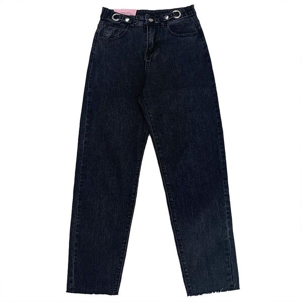 women's jeans retro blue buckle edge frosted white korean high-waisted loose slim straight-leg pants
women's jeans retro blue buckle edge frosted white korean high-waisted loose slim straight-leg pants