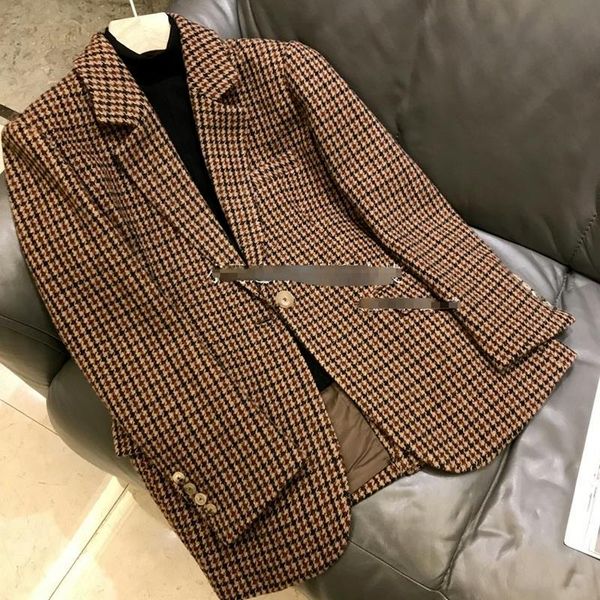 women's suits & blazers fall fashion plaid blazer women 2021 long sleeve all amtch coats single button office lady elegant jackets suit, White;black
women's suits & blazers fall fashion plaid blazer women 2021 long sleeve all amtch coats single button office lady elegant jackets suit, White;black