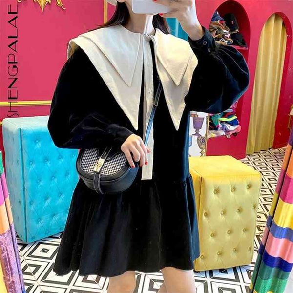 sweet contrast large lapel patckwork dress women's spring loose long sleeve ruffles mini corduroy dresses 210427, White
sweet contrast large lapel patckwork dress women's spring loose long sleeve ruffles mini corduroy dresses 210427, White