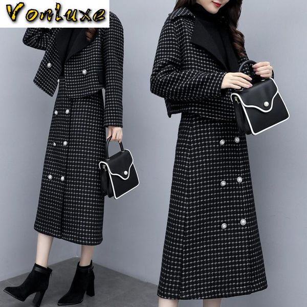 women's tracksuits vintage women suit set 2021 autumn winter office lady clothing plaid houndstooth slim wool blazer short jacket coat, Gray
women's tracksuits vintage women suit set 2021 autumn winter office lady clothing plaid houndstooth slim wool blazer short jacket coat, Gray