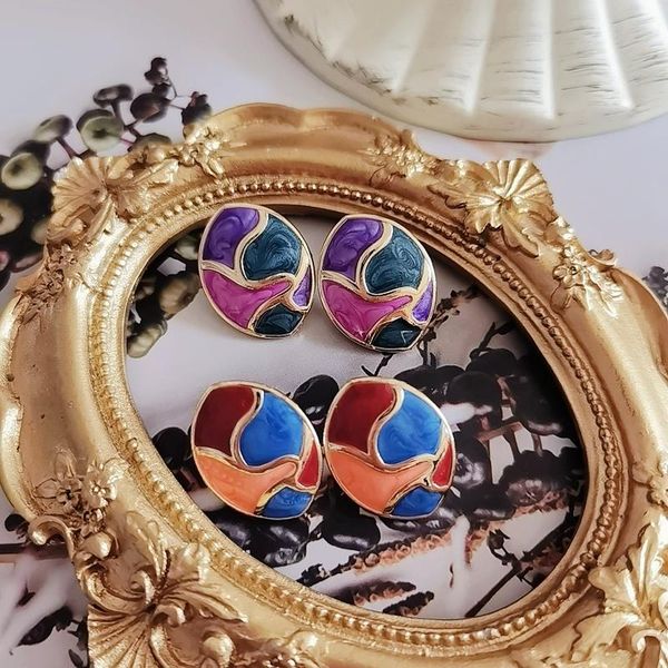 geometric earrings graffiti enamel colorful pretty bricons for women girls stud, Golden;silver
geometric earrings graffiti enamel colorful pretty bricons for women girls stud, Golden;silver