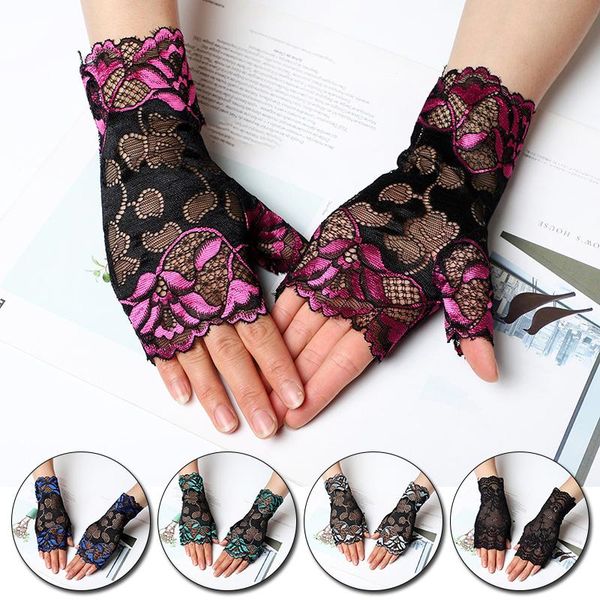 five fingers gloves fashion summer female half finger sunscreen short lace women driving rose flower pattern fingerless sun, Blue;gray
five fingers gloves fashion summer female half finger sunscreen short lace women driving rose flower pattern fingerless sun, Blue;gray