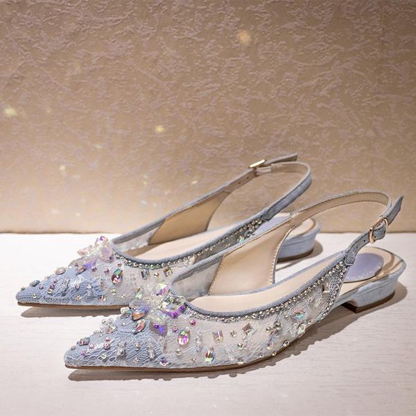 summer lace mesh women's sandals low heels slingback shoes mixed color rhinestones crystal pointed toe, Black
summer lace mesh women's sandals low heels slingback shoes mixed color rhinestones crystal pointed toe, Black