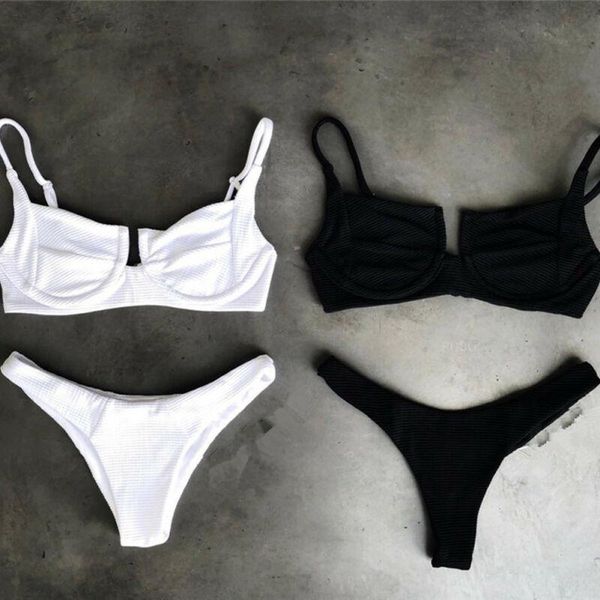 women's swimwear skin-friendly fabric bouncy beachwear swimsuit birthday present brazilian bathing suit backless, White;black
women's swimwear skin-friendly fabric bouncy beachwear swimsuit birthday present brazilian bathing suit backless, White;black