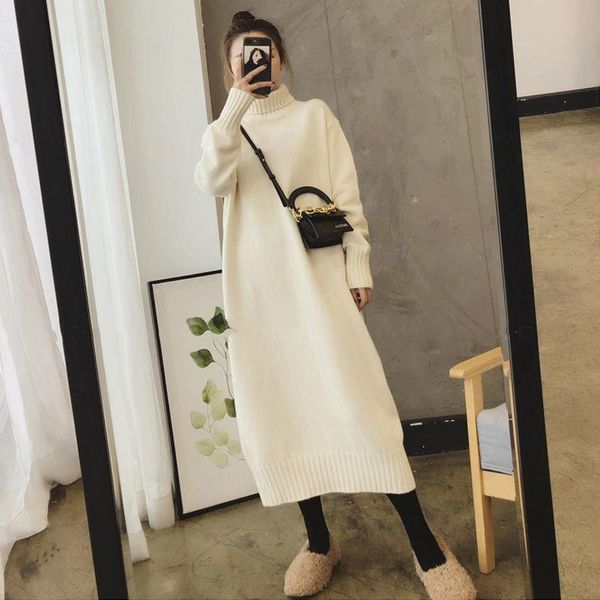 sweater dress womens women knitted turtleneck solid autumn winter warm knit female loose midi vestidos dresses big sizes, Black;gray
sweater dress womens women knitted turtleneck solid autumn winter warm knit female loose midi vestidos dresses big sizes, Black;gray