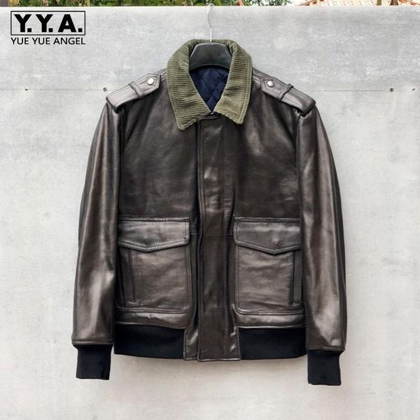 men's leather & faux designer 100% cowhide real jacket men luxury vintage lapel motorcycle biker coat male brand winter long sleeve out, Black
men's leather & faux designer 100% cowhide real jacket men luxury vintage lapel motorcycle biker coat male brand winter long sleeve out, Black