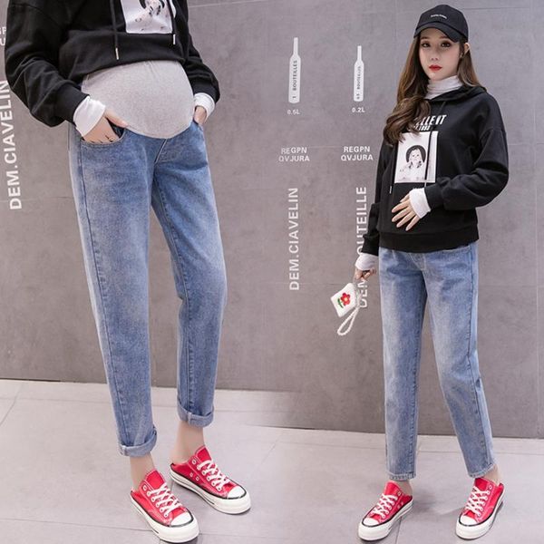 maternity bottoms spring and autumn models of pregnant women denim pants loose belly lift women's all-match fashionable jeans mater, White
maternity bottoms spring and autumn models of pregnant women denim pants loose belly lift women's all-match fashionable jeans mater, White