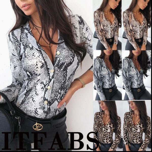 fashion print snake and women blouses leopard long sleeve v neck shirt casual blouse slim club, White
fashion print snake and women blouses leopard long sleeve v neck shirt casual blouse slim club, White