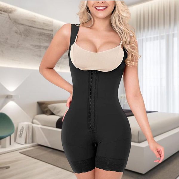 women's shapers bodyshaper lace bulifter hook and eye closure open bust tummy control adjustable fajas moldeadoras, Black;white 
women's shapers bodyshaper lace bulifter hook and eye closure open bust tummy control adjustable fajas moldeadoras, Black;white