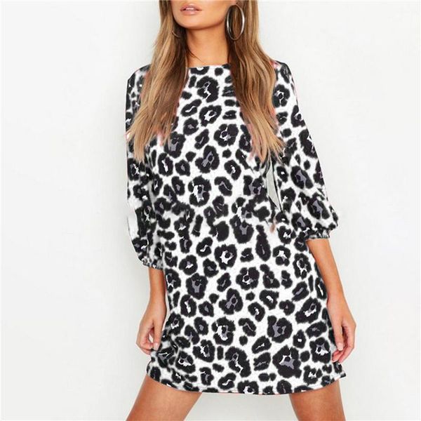 leopard print ladies dress spring loose three quarters daily dresses casual o neck clubwear female mini, Black;gray
leopard print ladies dress spring loose three quarters daily dresses casual o neck clubwear female mini, Black;gray