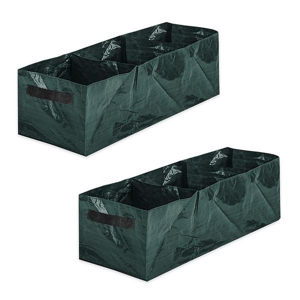 planters & pots 2 pack fabric raised planting garden bed- 3 divided grids reusable grow bag, potato tomato rectangle bag pot
planters & pots 2 pack fabric raised planting garden bed- 3 divided grids reusable grow bag, potato tomato rectangle bag pot
