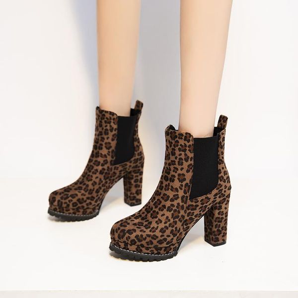 boots leopard ankle high heel women shoes suede pointed toe heels thick slip-on short botines mujer, Black
boots leopard ankle high heel women shoes suede pointed toe heels thick slip-on short botines mujer, Black