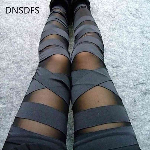 spring summer legging see through stripe cross tie up nine point bodycon women leggings black slim bandages 210925
spring summer legging see through stripe cross tie up nine point bodycon women leggings black slim bandages 210925