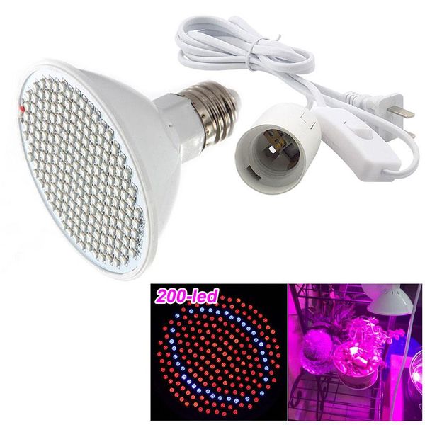 grow lights 200 led plant light lamp bulbs ac power cable adapter holder flower growing for indoor greenhouse hydro system planter t1
grow lights 200 led plant light lamp bulbs ac power cable adapter holder flower growing for indoor greenhouse hydro system planter t1