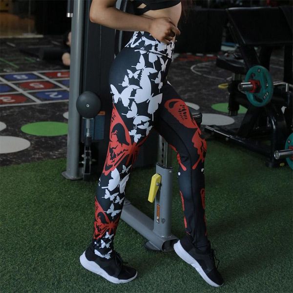 yoga outfits women printed pants sport training tights gym fitness trousers, White;red
yoga outfits women printed pants sport training tights gym fitness trousers, White;red