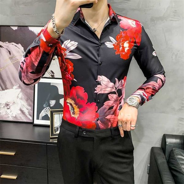 spring men shirts anime print long sleeve casual shirt streetwear slim fit floral dress shirt men clothing camisa masculina 210527, White;black
spring men shirts anime print long sleeve casual shirt streetwear slim fit floral dress shirt men clothing camisa masculina 210527, White;black