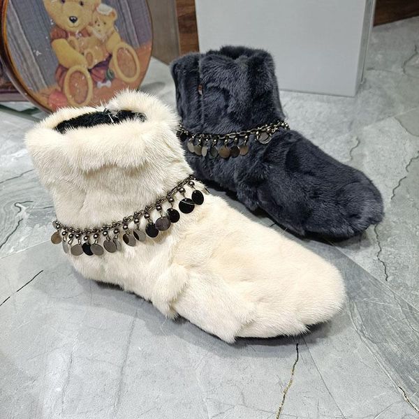 boots european station winter high-quality fur one color matching mink women's fashion thick warm ski boots., Black
boots european station winter high-quality fur one color matching mink women's fashion thick warm ski boots., Black