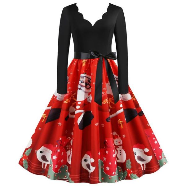 casual dresses spring fall winter christmas santa claus bids print v neck ribbon long sleeve women ladies party short skater dress, Black;gray
casual dresses spring fall winter christmas santa claus bids print v neck ribbon long sleeve women ladies party short skater dress, Black;gray
