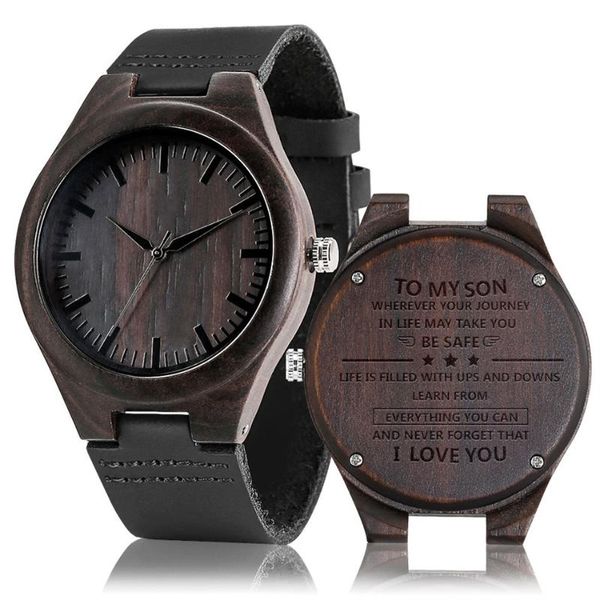 wristwatches minimalist dial men's wood watches quartz genuine leather wristwatch "to my son...i love you" wooden timepiece g, Slivery;brown
wristwatches minimalist dial men's wood watches quartz genuine leather wristwatch "to my son...i love you" wooden timepiece g, Slivery;brown