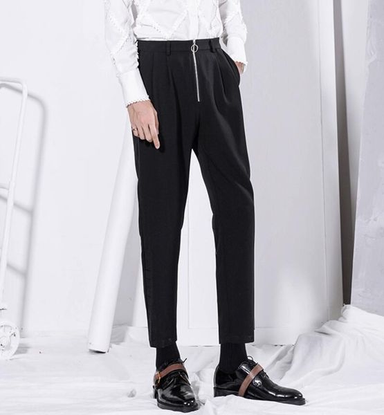 autumn winter mens pants fashion trend casual slim trousers zipper decoration suit plus size stage costumes men's, Black
autumn winter mens pants fashion trend casual slim trousers zipper decoration suit plus size stage costumes men's, Black
