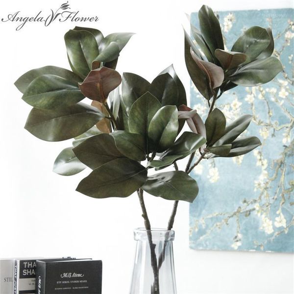 decorative flowers & wreaths real touch artificial big magnolia leaf 2 branch latex hand feel plants decor for garden home party el table 1p
decorative flowers & wreaths real touch artificial big magnolia leaf 2 branch latex hand feel plants decor for garden home party el table 1p