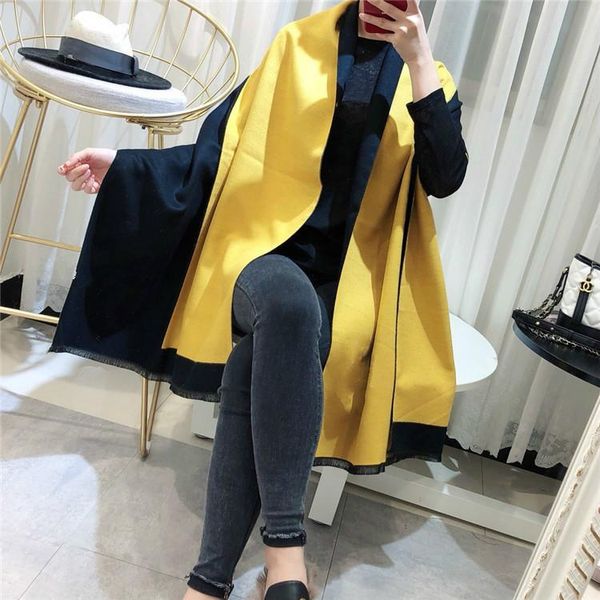 scarves autumn winter women scarf double sided pashmina cashmere echarpe long shawl wrap letter chic ds, Blue;gray
scarves autumn winter women scarf double sided pashmina cashmere echarpe long shawl wrap letter chic ds, Blue;gray