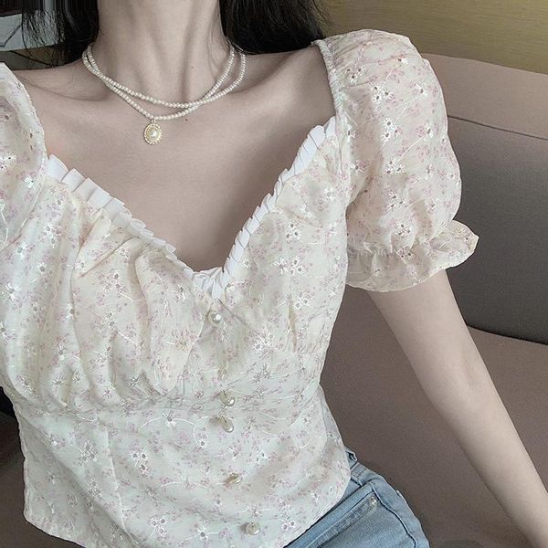 women's polos early spring style french retro square collar puff short sleeve shirt design non-mainstream western small, White
women's polos early spring style french retro square collar puff short sleeve shirt design non-mainstream western small, White