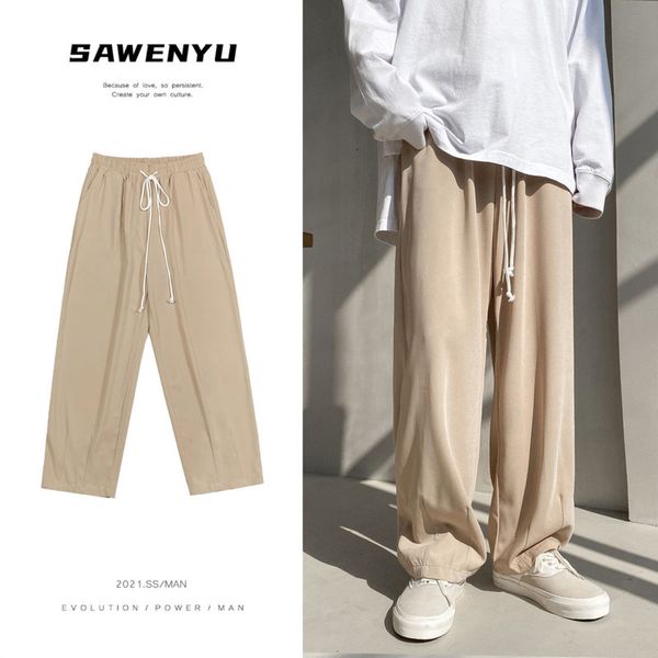 pant spring summer ice silk men's fashion thin casual men streetwear korean hip-hop straight wide-leg pants mens trousers, Black
pant spring summer ice silk men's fashion thin casual men streetwear korean hip-hop straight wide-leg pants mens trousers, Black
