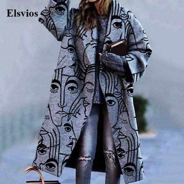 elegant lapel office lady outwear jacket women abstract printed long sleeve overcoat winter casual loose woolen coat streetwear 210930, Black
elegant lapel office lady outwear jacket women abstract printed long sleeve overcoat winter casual loose woolen coat streetwear 210930, Black