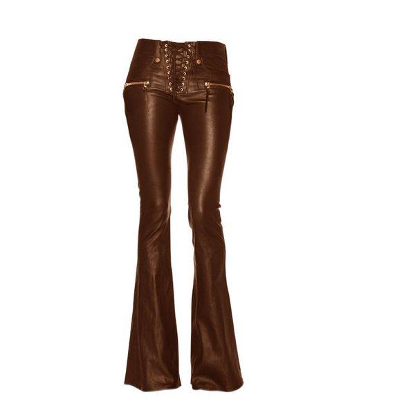 wepbel slim pu trousers flare pants lace up leather women solid color bell-bottom outerwear mid waist fashion women's & capris, Black;white
wepbel slim pu trousers flare pants lace up leather women solid color bell-bottom outerwear mid waist fashion women's & capris, Black;white