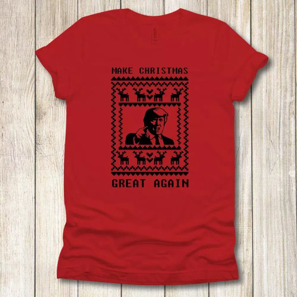 make christmas great again trump america conservative funny short sleeve shirt, White;black
make christmas great again trump america conservative funny short sleeve shirt, White;black