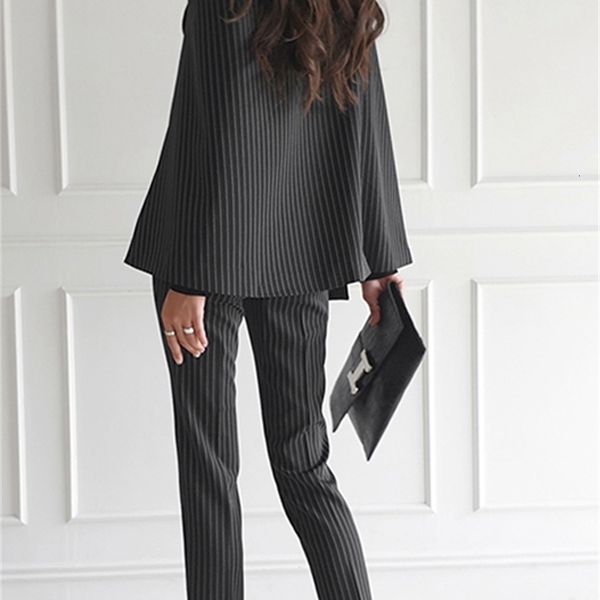 women's two piece pants new fashion korean suits formal cape blazer and long stripe set slim ol 2 pieces ofvc, White
women's two piece pants new fashion korean suits formal cape blazer and long stripe set slim ol 2 pieces ofvc, White