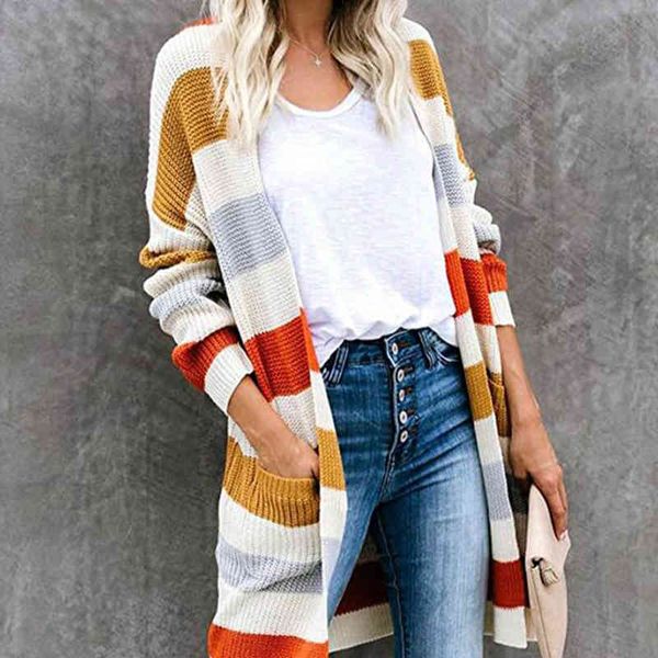 women rainbow pattern sweater long cardigan stripe sweater casual ladies clothers cardigan autumn cardigan woman sweaters 210413, White;black
women rainbow pattern sweater long cardigan stripe sweater casual ladies clothers cardigan autumn cardigan woman sweaters 210413, White;black