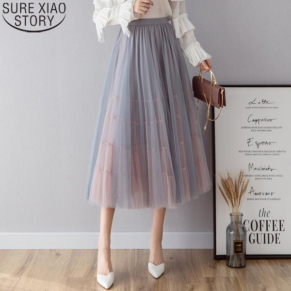 skirts women fashion 2021 spring layers long midi pleated skirt elastic jupe femme casual high waist tulle for 9587, Black
skirts women fashion 2021 spring layers long midi pleated skirt elastic jupe femme casual high waist tulle for 9587, Black